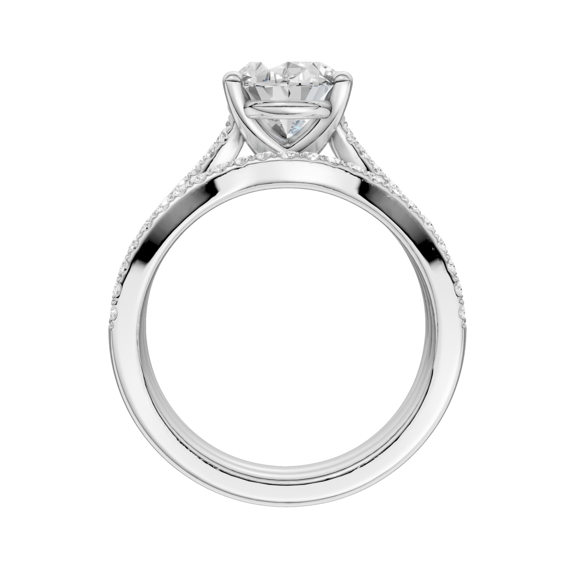 14K 1.40CT Lab Diamond Bridal Set - Image 2