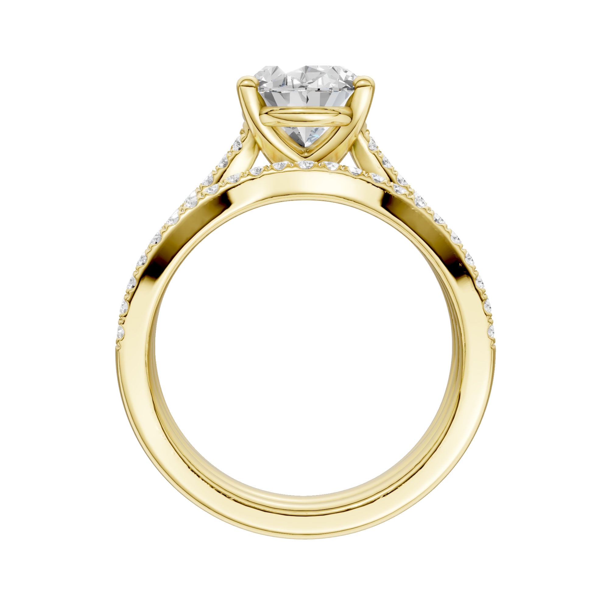 14K 1.40CT Lab Diamond Bridal Set - Image 3