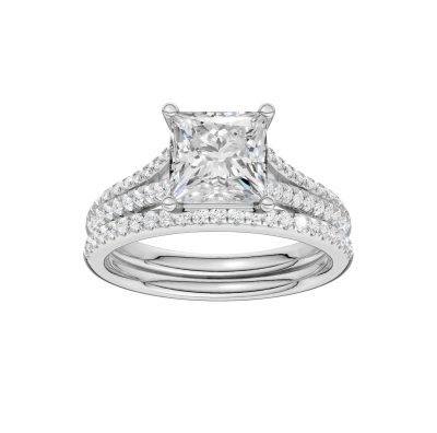 Certified Lab Grown 14K 2.40CT Diamond Bridal Set