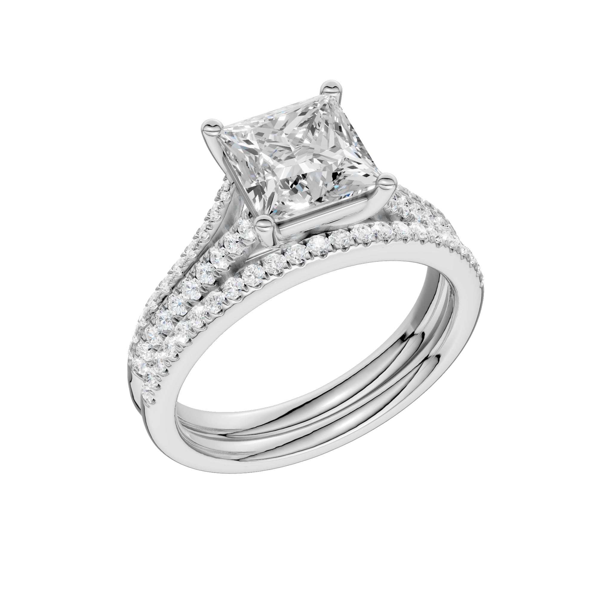 Certified Lab Grown 14K 2.40CT Diamond Bridal Set - Image 4