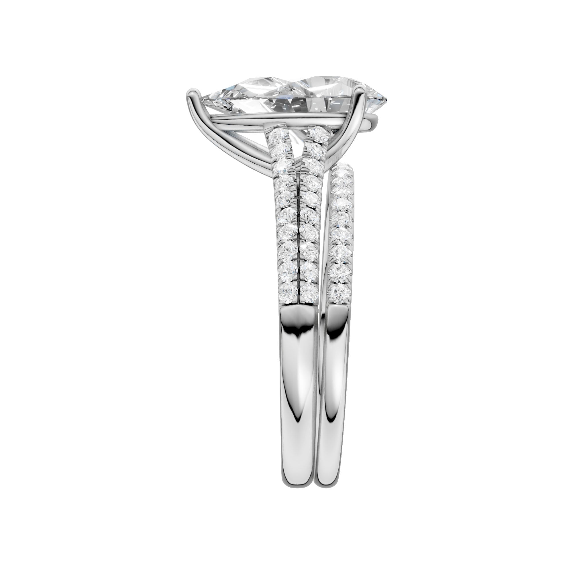 Certified Lab Grown 14K 2.40CT Diamond Bridal Set - Image 2