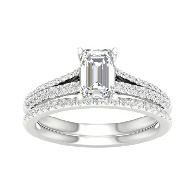 Certified Lab Grown 14K 1.40CT Diamond Bridal Set