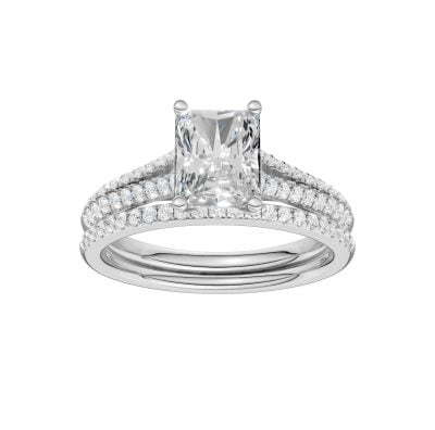 Certified Lab Grown 14K 2.40CT Diamond Bridal Set