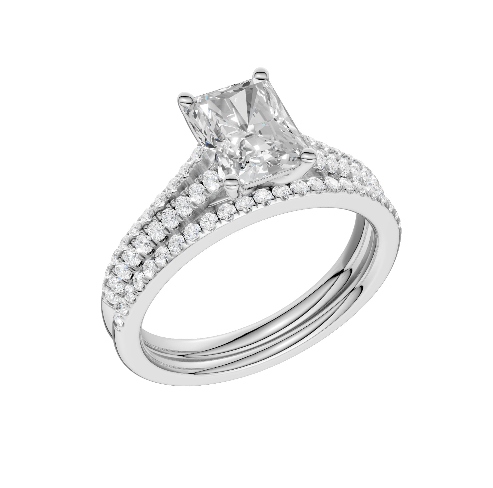 Certified Lab Grown 14K 2.40CT Diamond Bridal Set - Image 4