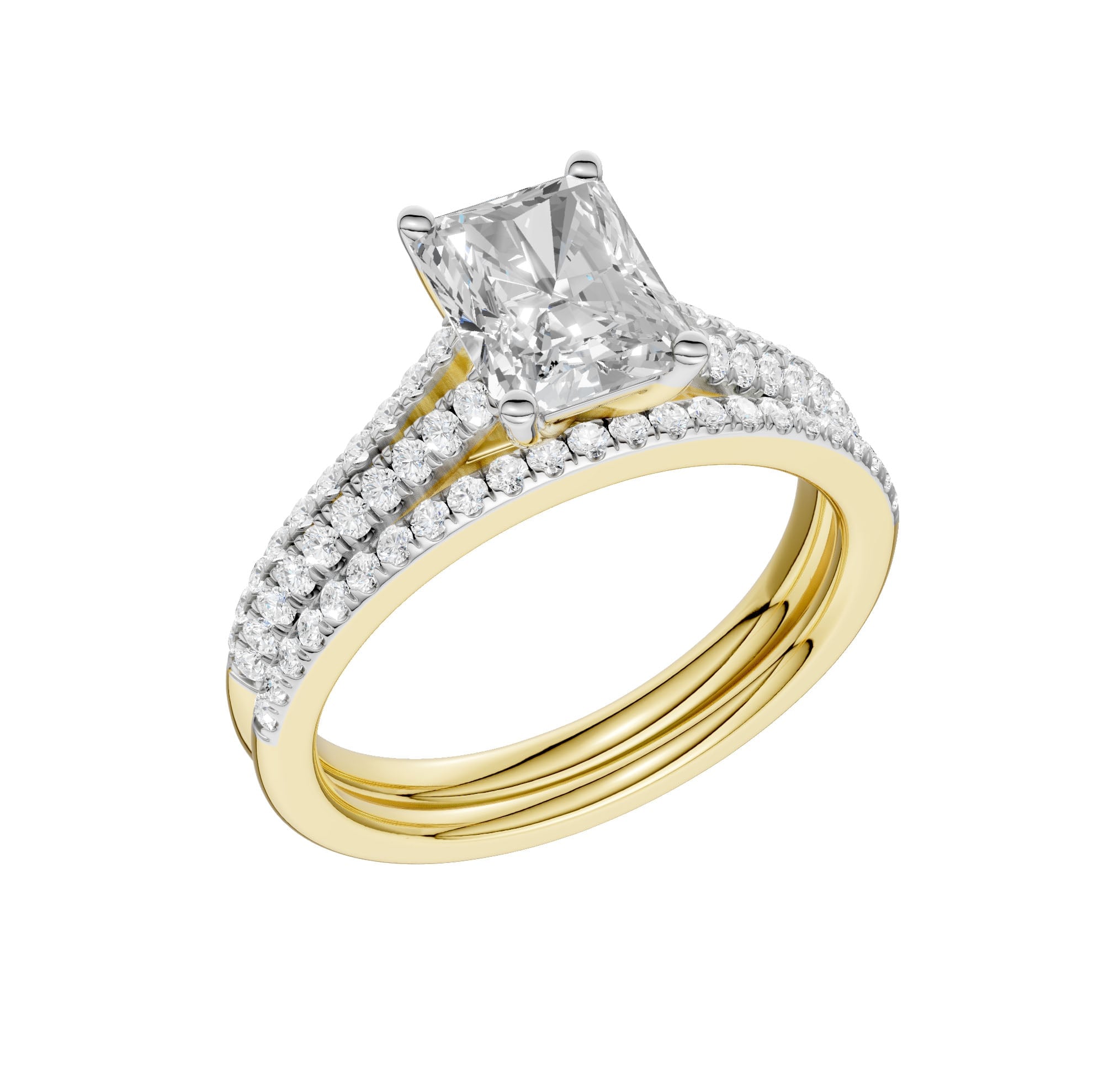 Certified Lab Grown 14K 2.40CT Diamond Bridal Set - Image 2