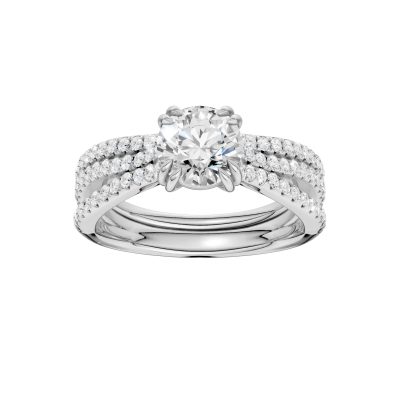 Certified Lab Grown 14K 1.50CT Diamond Bridal Set