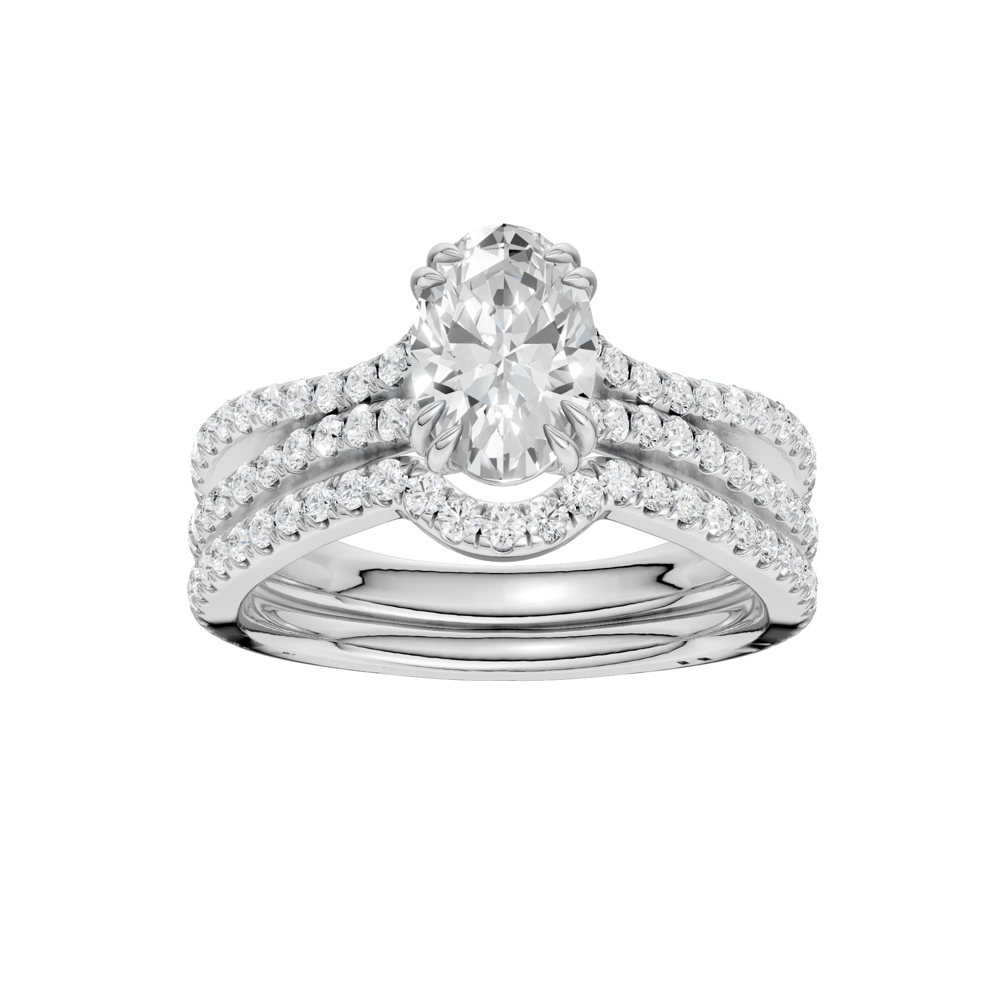 Certified Lab Grown 14K 2.50CT Diamond Bridal Set - Image 4