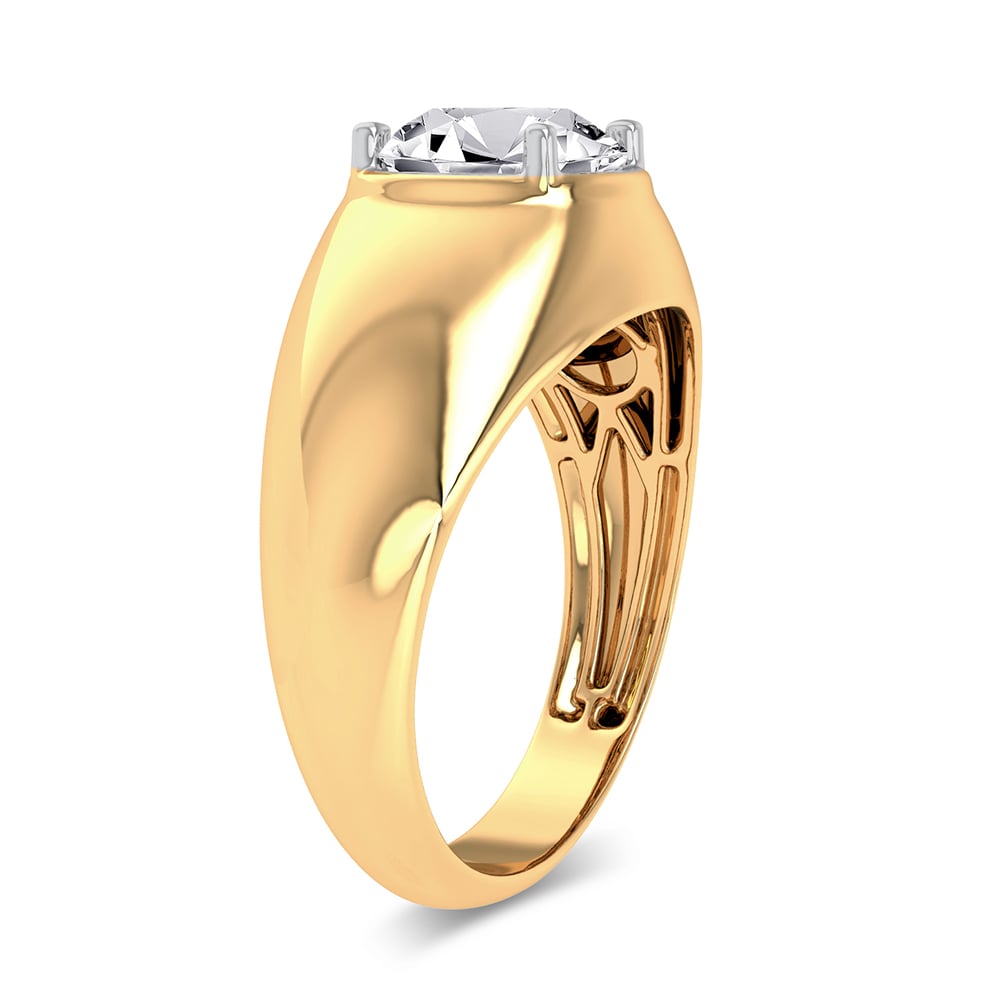 14K 2.00CT Certified Lab Grown Mens Ring - Image 2