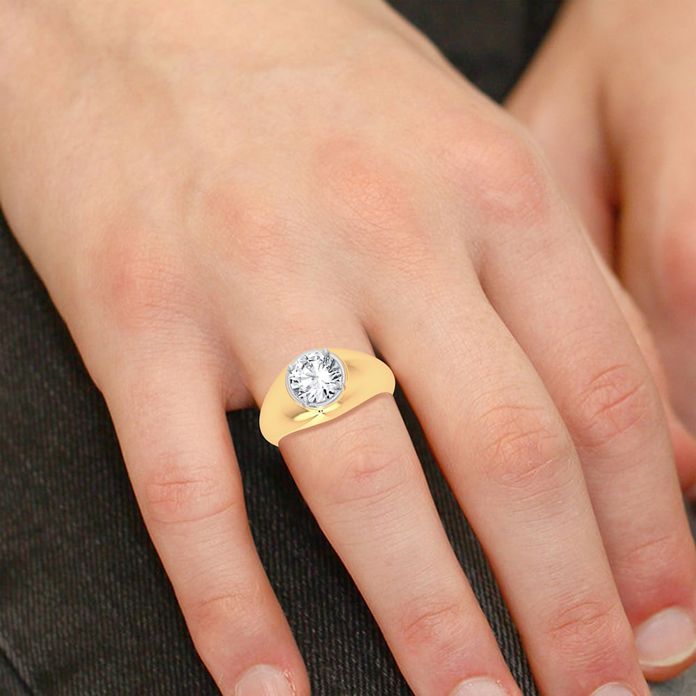 14K 2.00CT Certified Lab Grown Mens Ring - Image 4