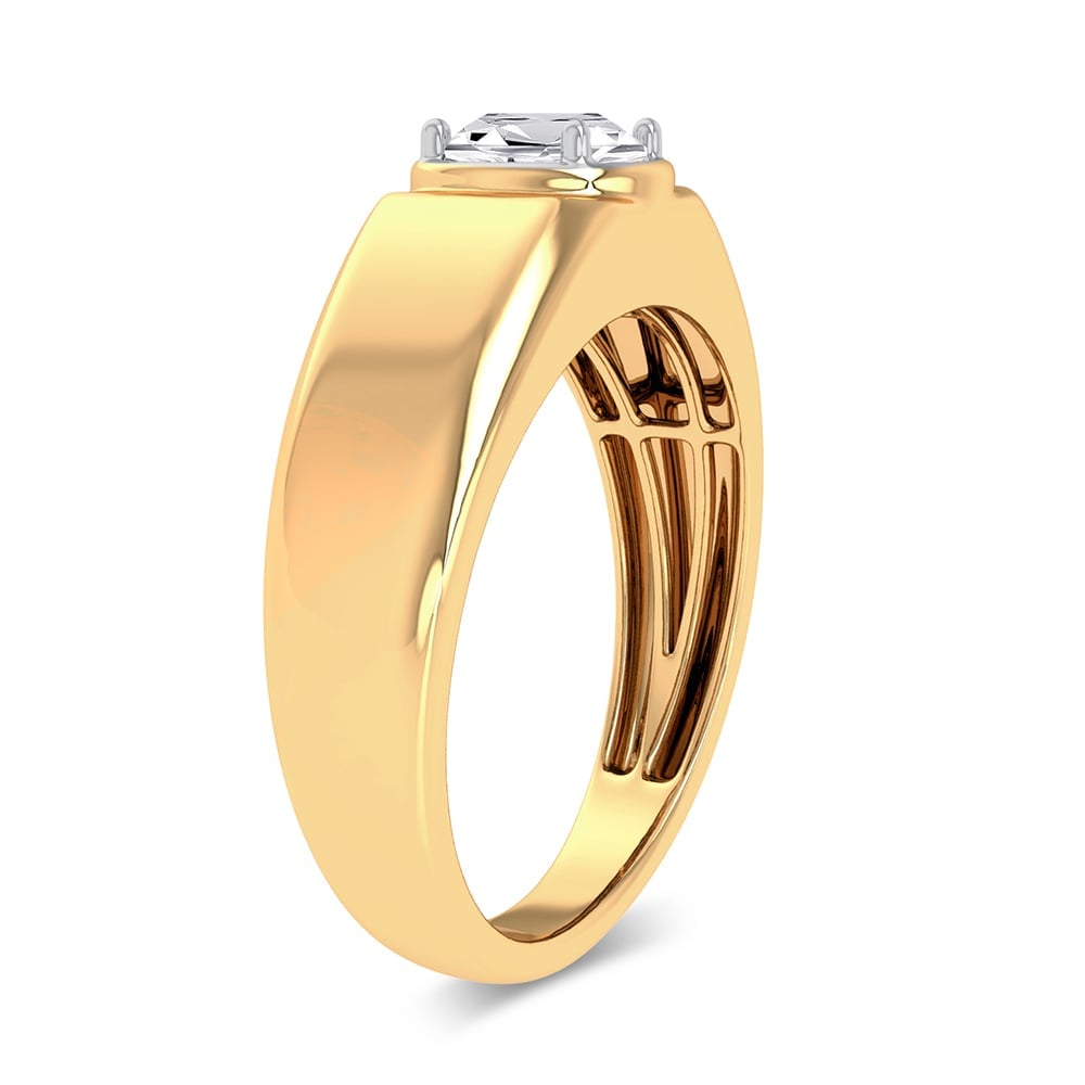 14K 1.00CT Lab Grown Diamond Mens Ring - Image 2