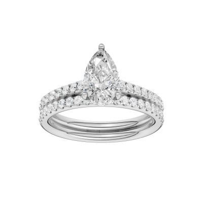 14K 1.50CT Lab Diamond Bridal Ring