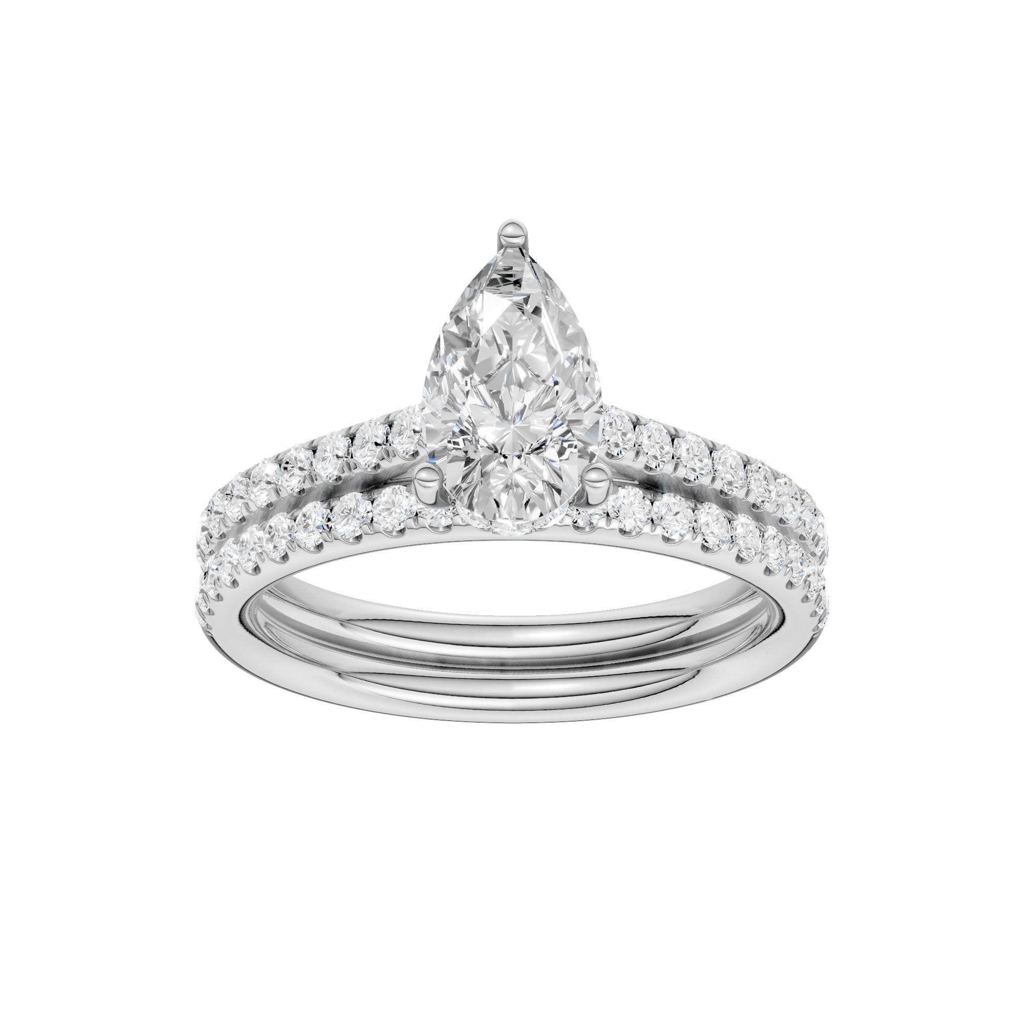 14K 1.50CT Lab Diamond Bridal Ring