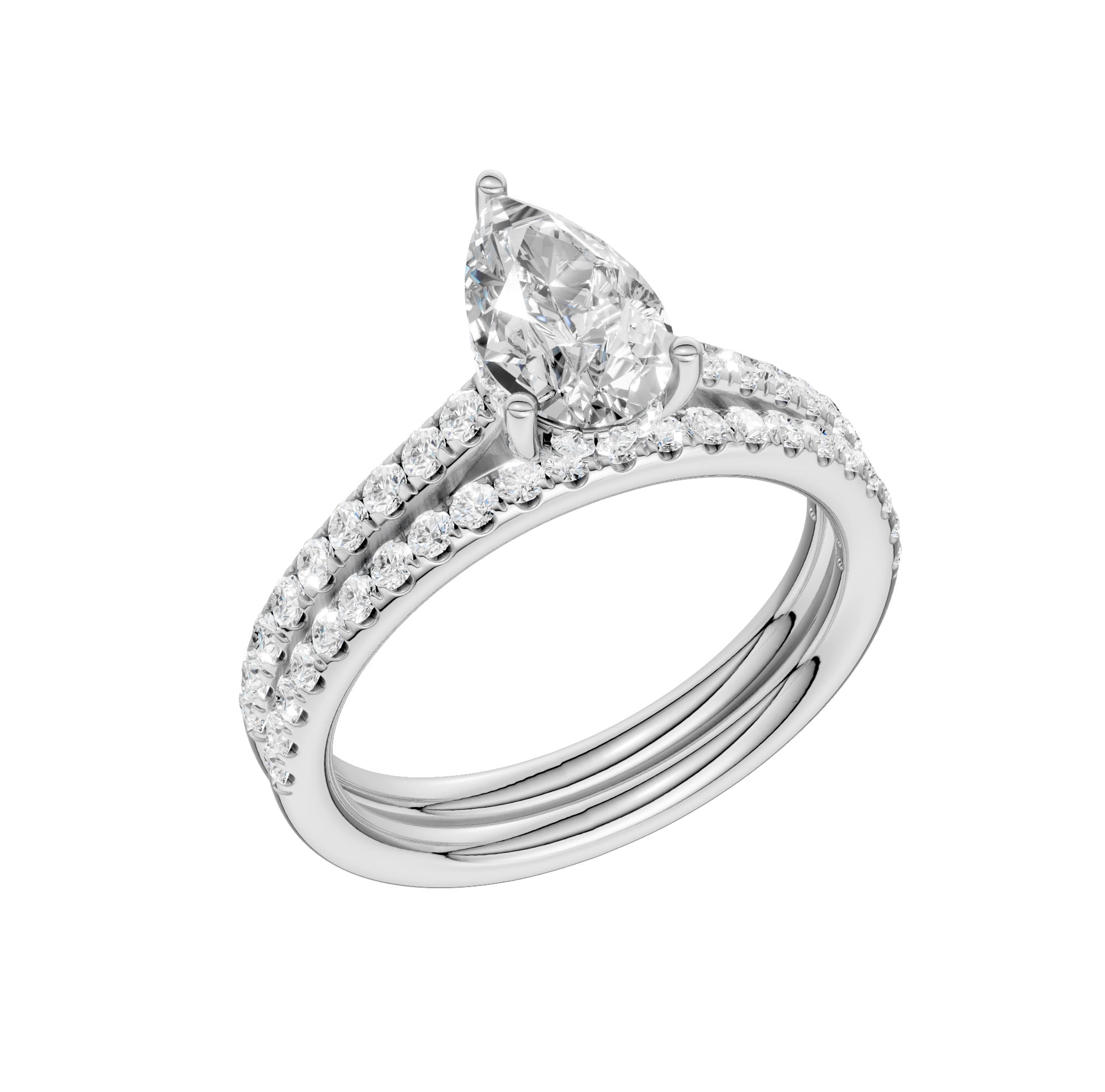 14K 1.50CT Lab Diamond Bridal Ring - Image 4