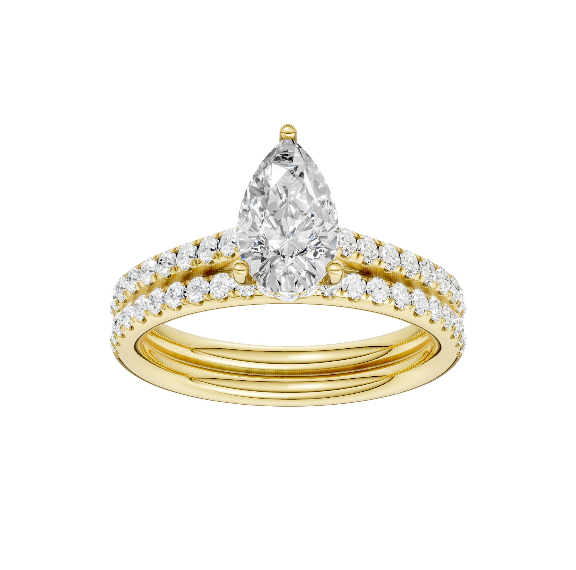 Platinum 1.50CT Lab Diamond Bridal Ring