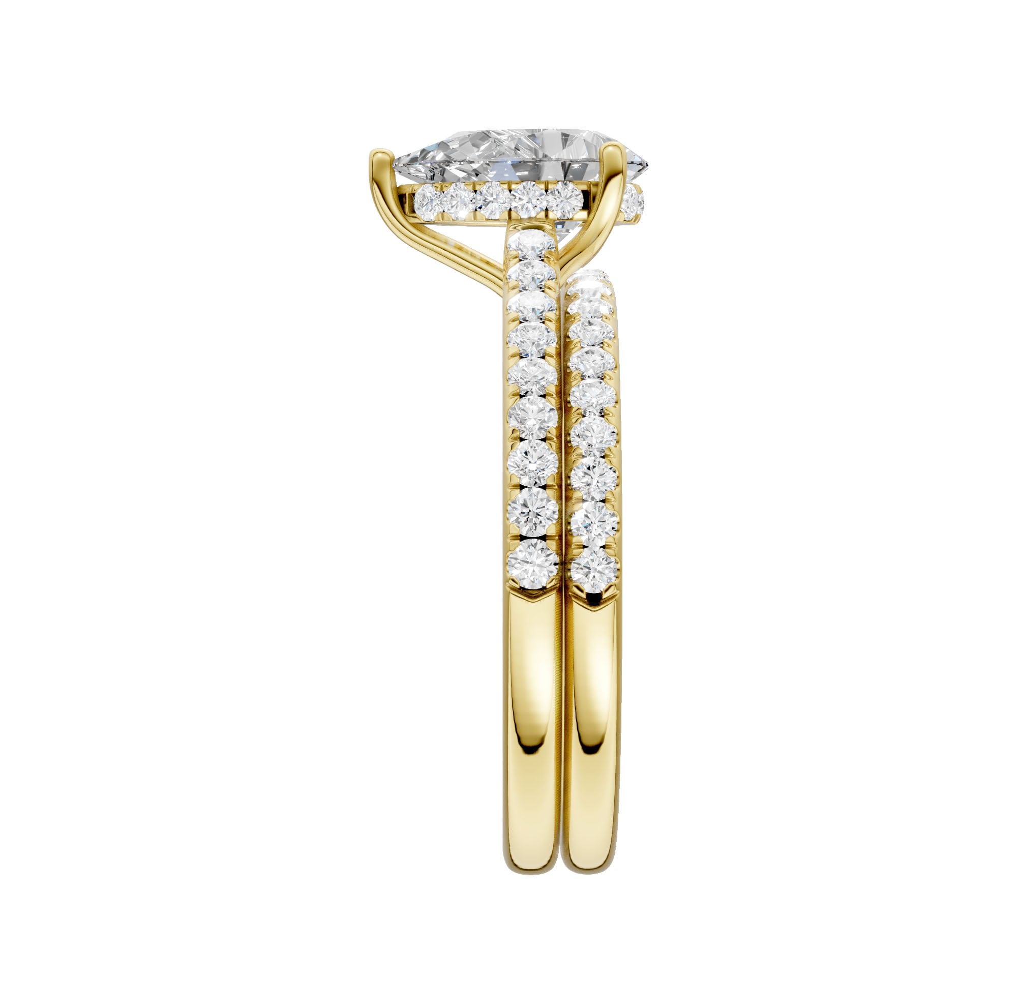 Platinum 1.50CT Lab Diamond Bridal Ring - Image 4