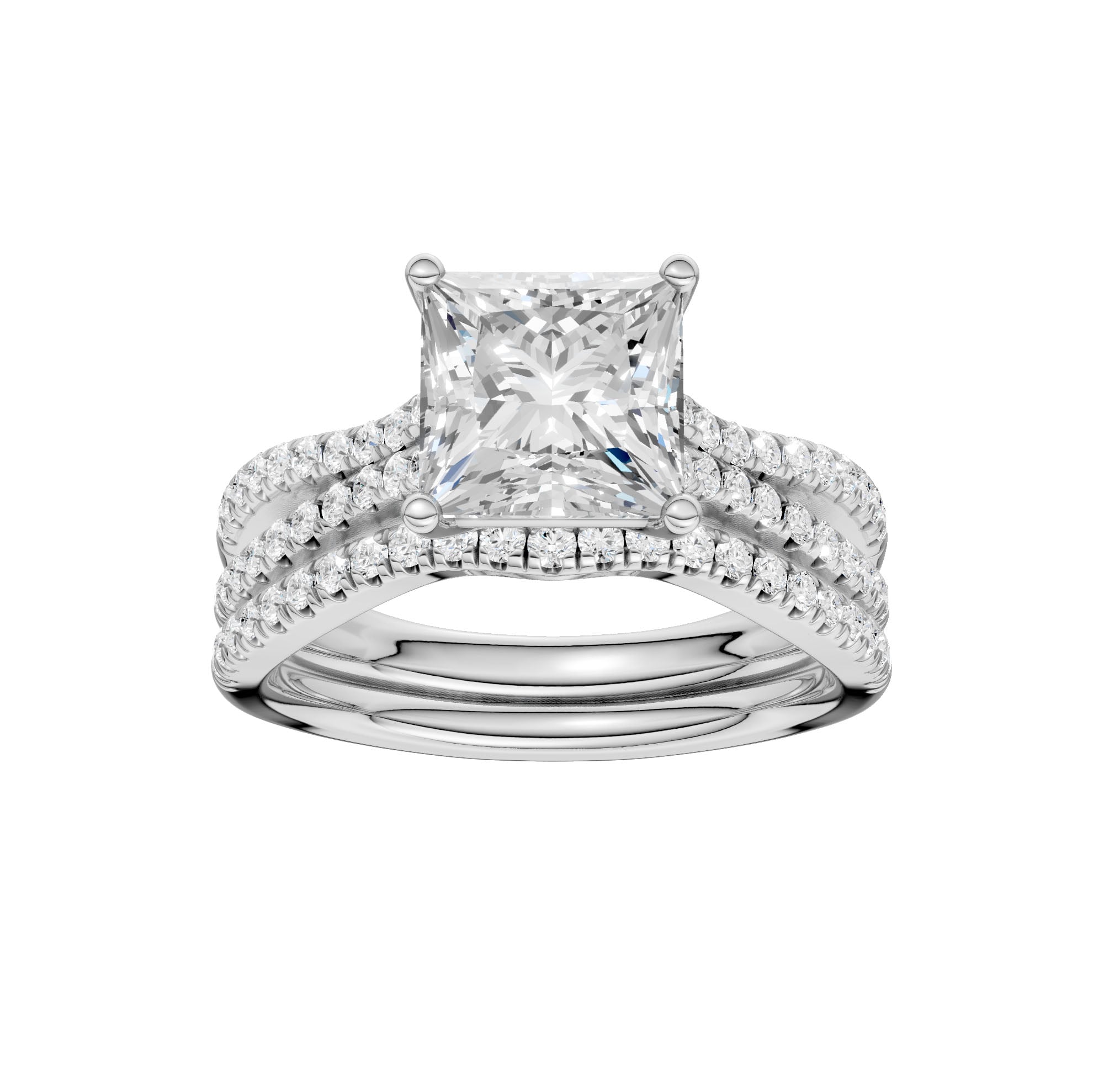 14K 2.40ct Lab Grown Diamond Bridal Set