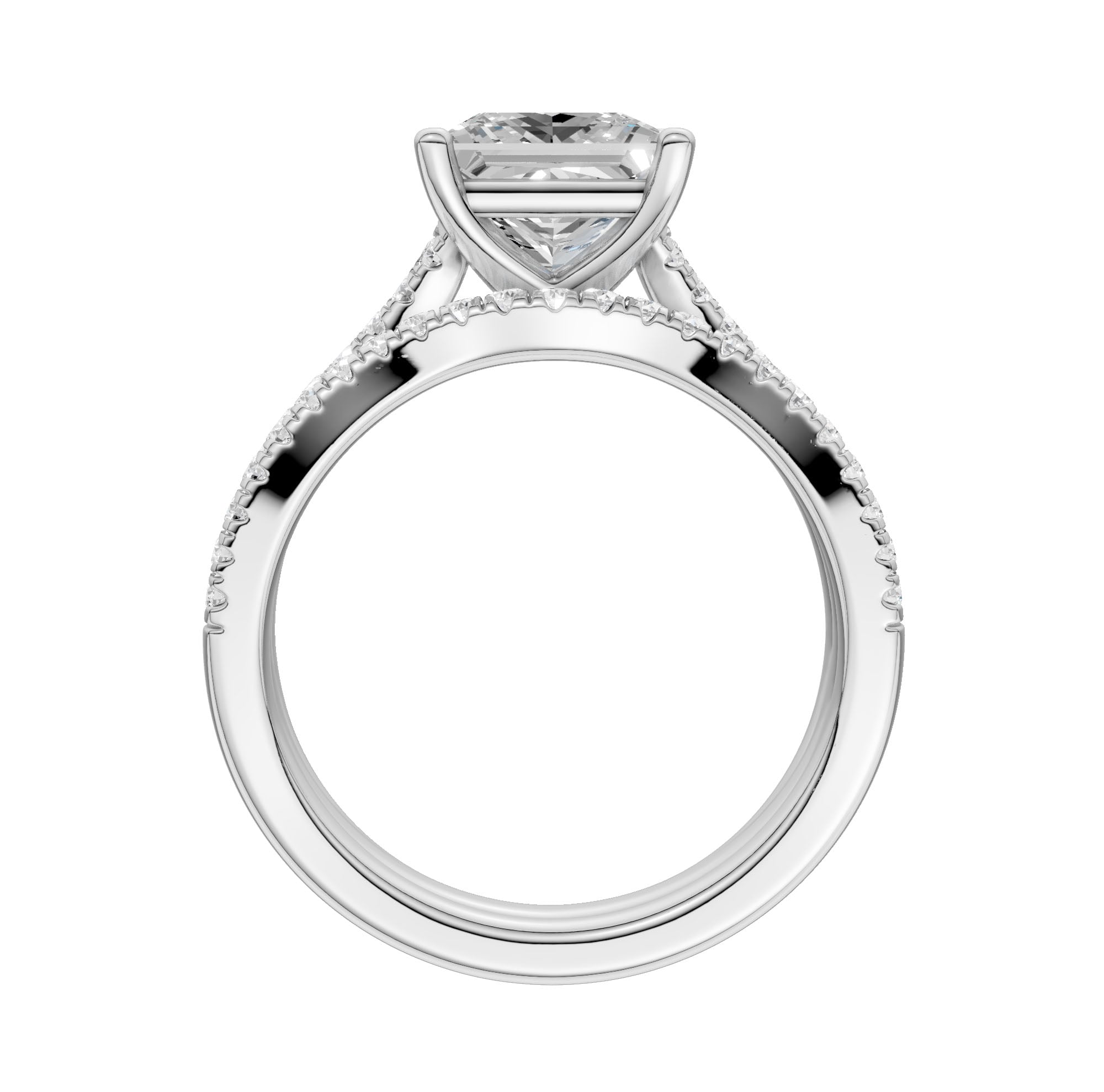 14K 2.40ct Lab Grown Diamond Bridal Set - Image 3