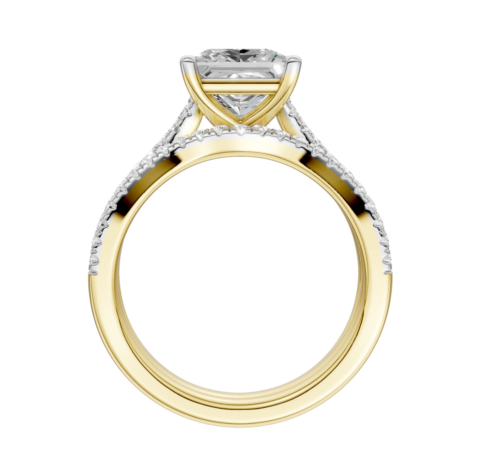 14K 2.40ct Lab Grown Diamond Bridal Set - Image 3
