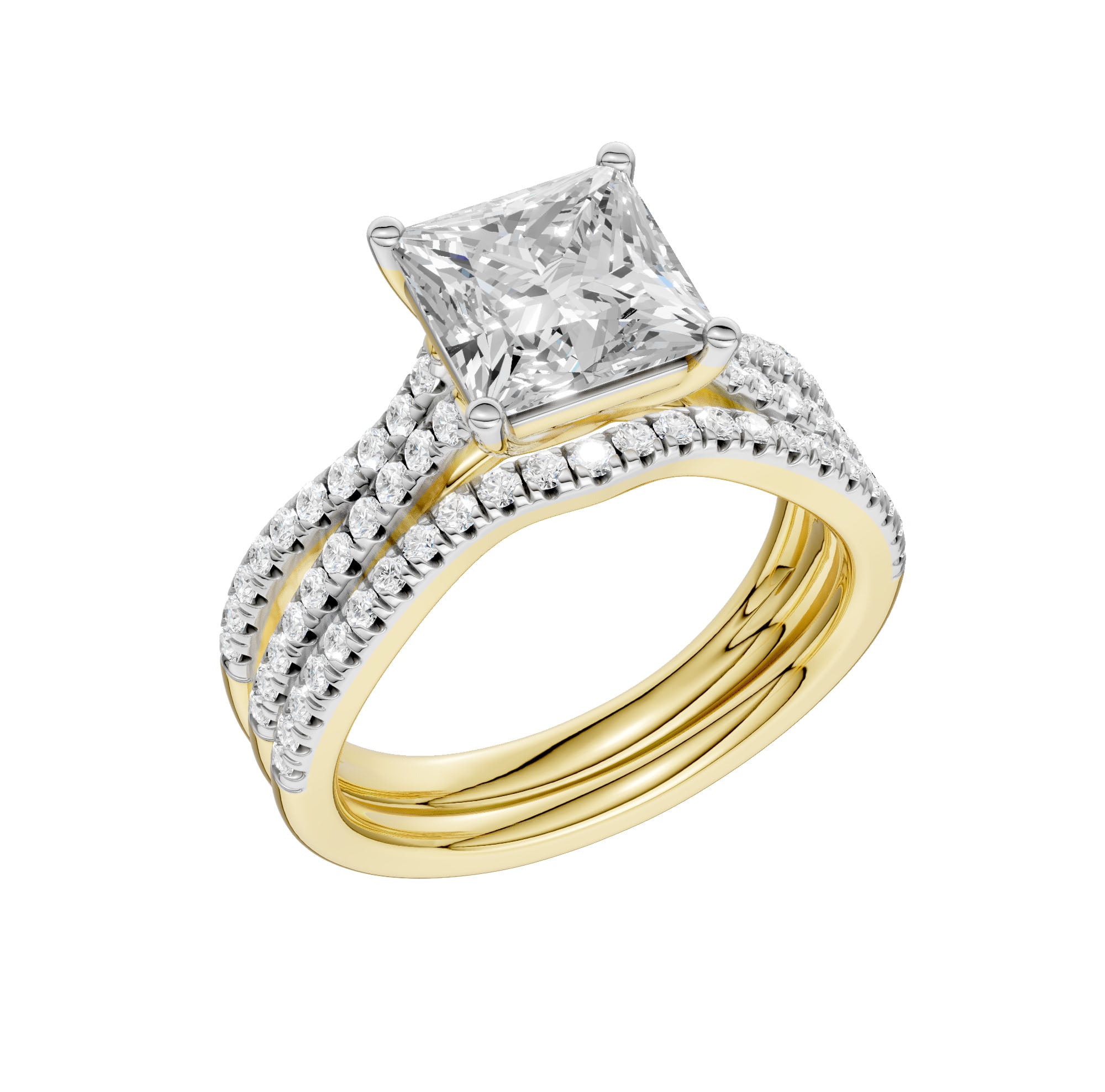 14K 2.40ct Lab Grown Diamond Bridal Set - Image 4