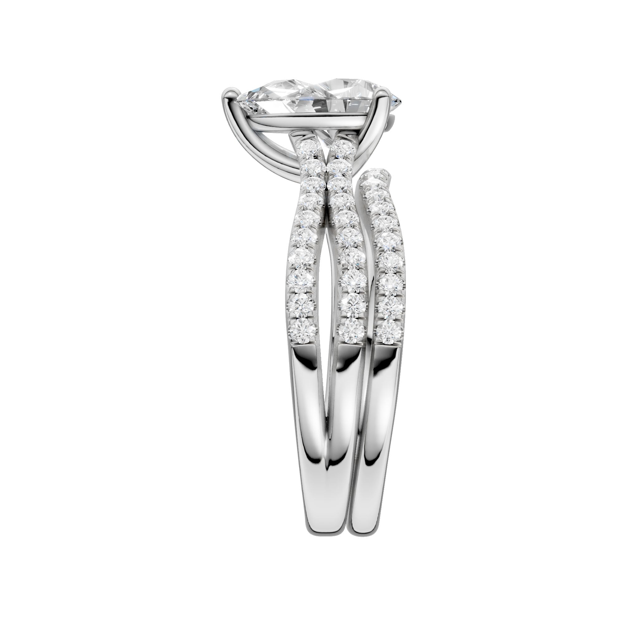 14K 1.40ct Lab Grown Diamond Bridal Set - Image 2