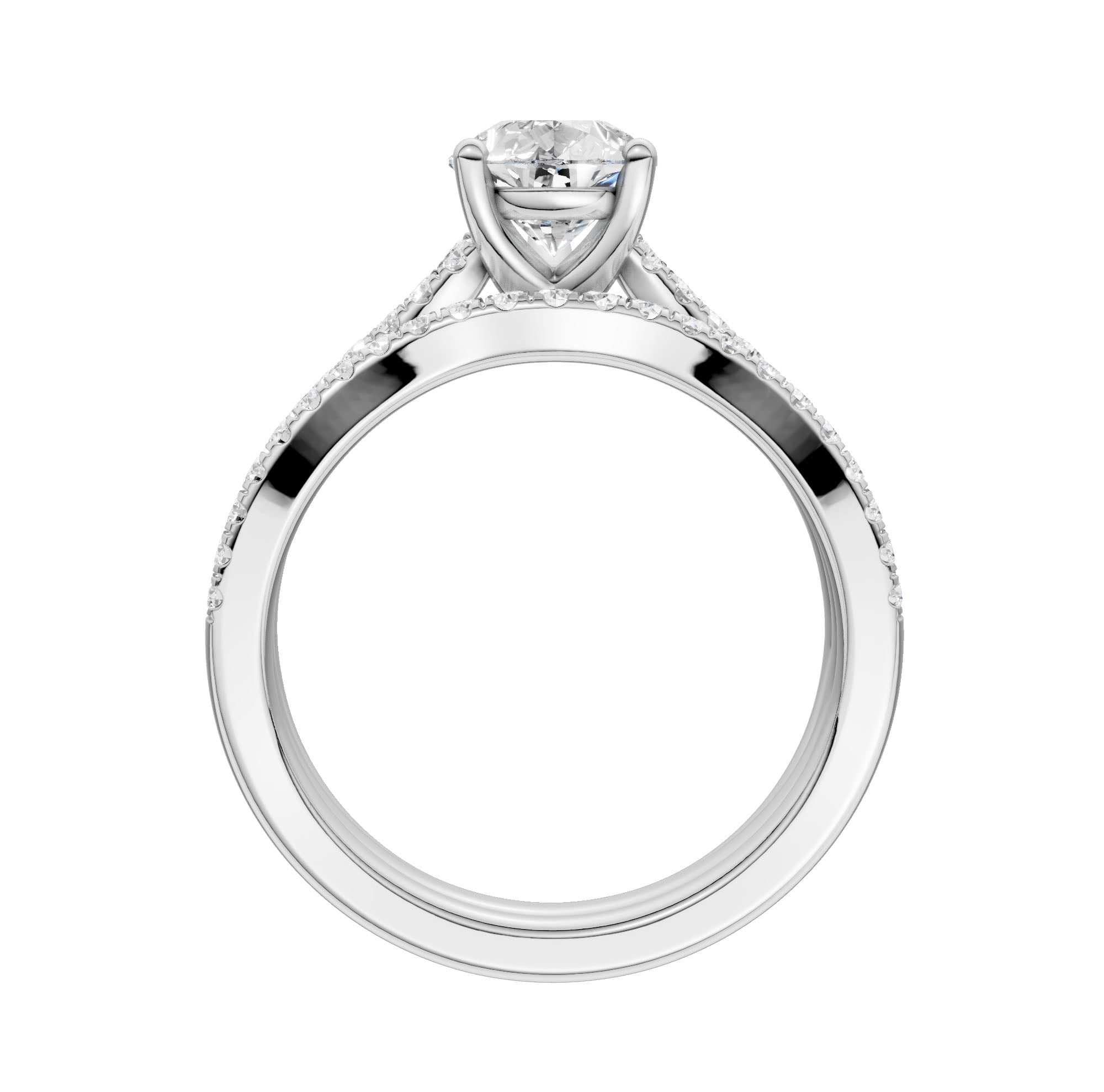 14K 1.40ct Lab Grown Diamond Bridal Set - Image 3