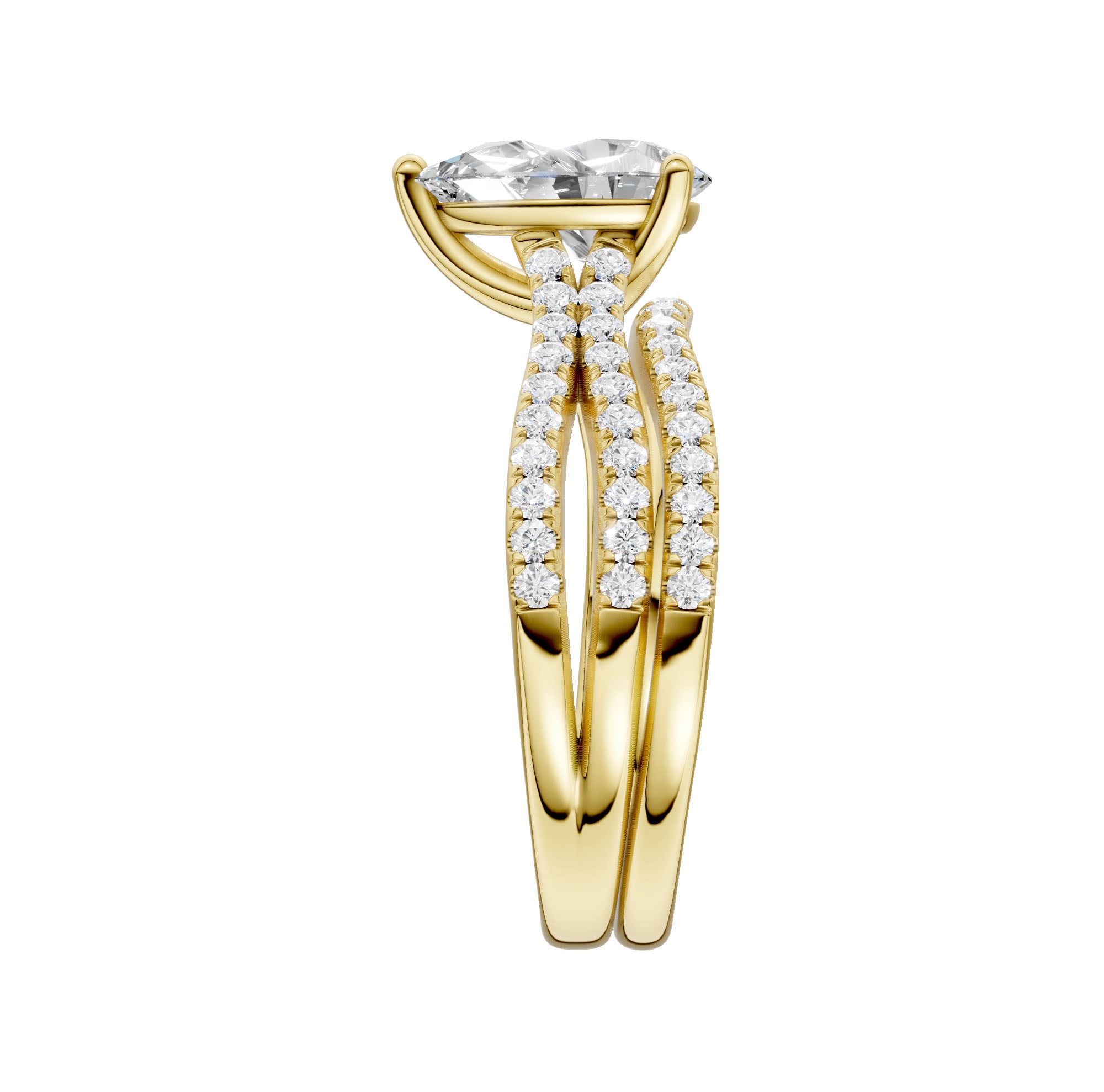 14K 1.40ct Lab Grown Diamond Bridal Set - Image 2