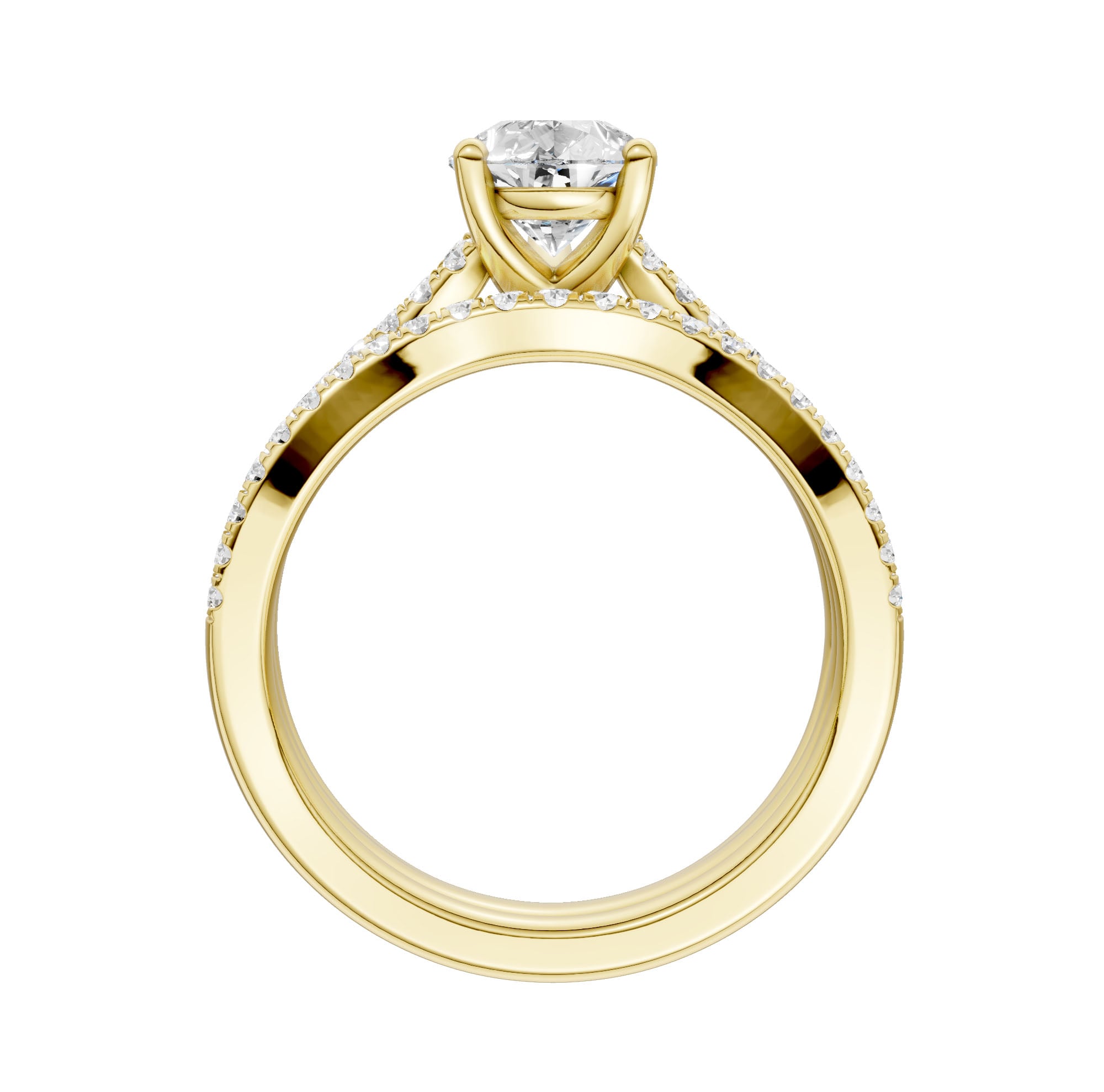 14K 1.40ct Lab Grown Diamond Bridal Set - Image 3