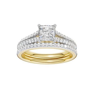 Certified Lab Grown 14K 1.40CT Diamond Bridal Set