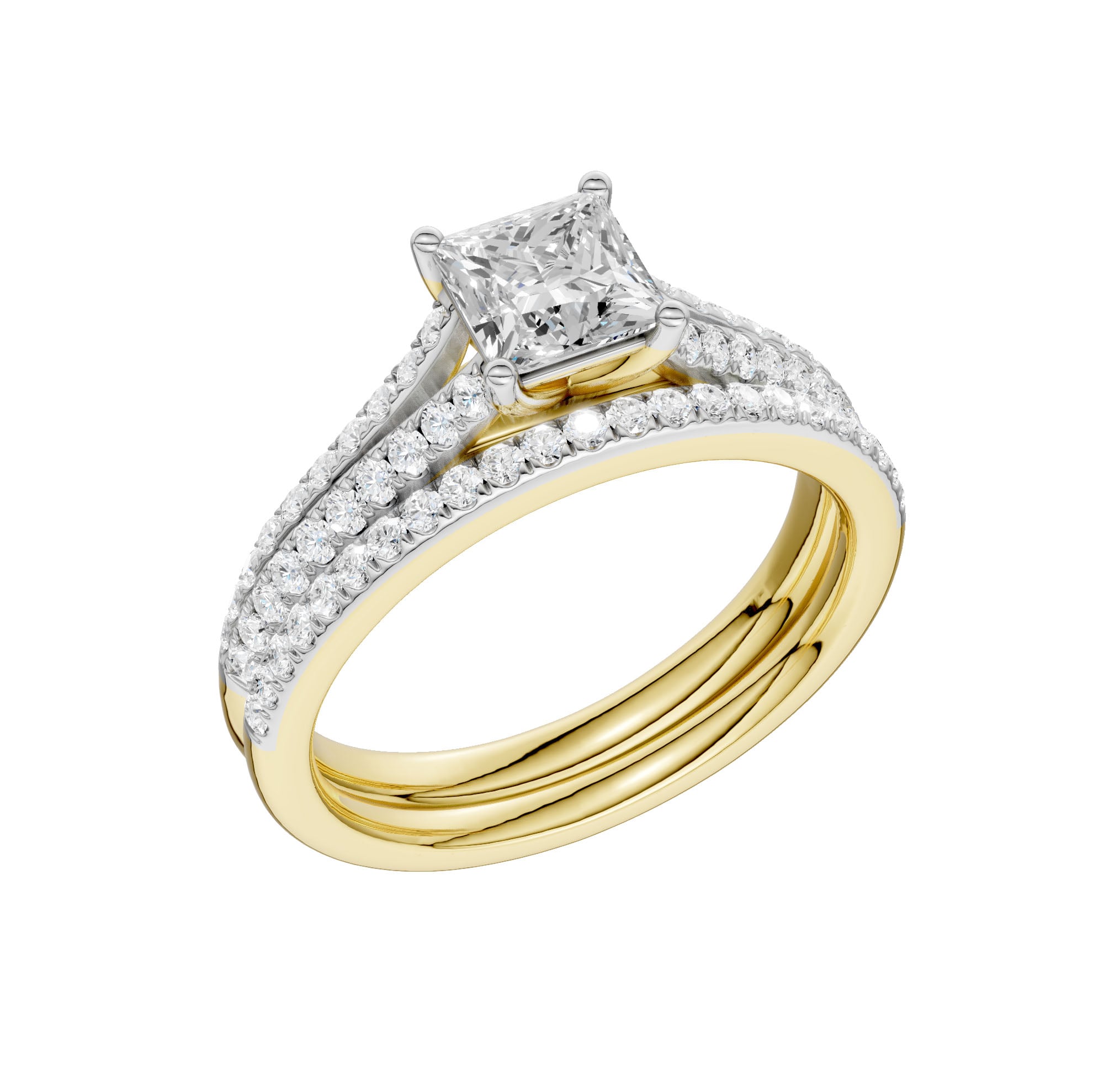 Certified Lab Grown 14K 1.40CT Diamond Bridal Set - Image 2