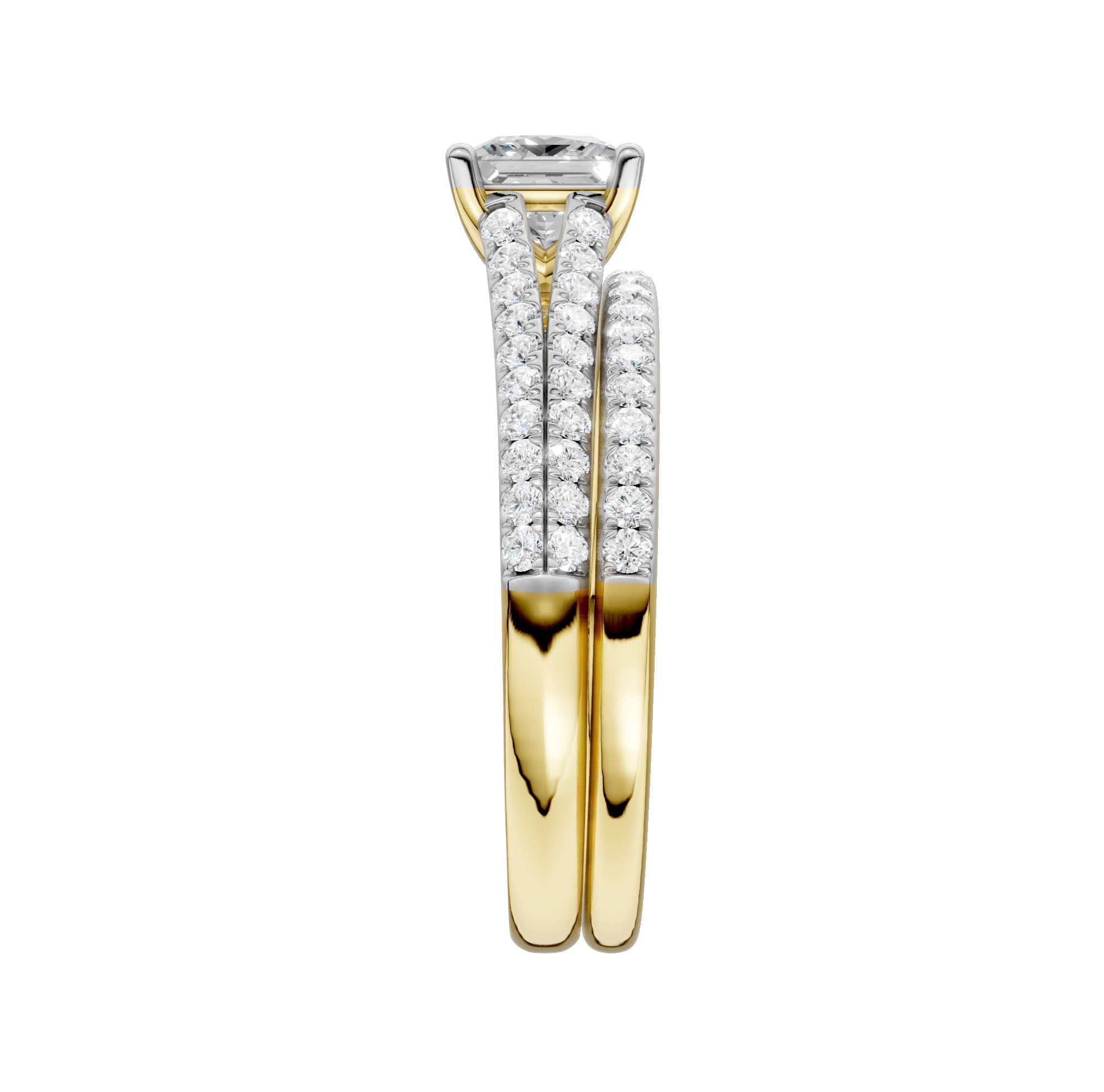 Certified Lab Grown 14K 1.40CT Diamond Bridal Set - Image 3
