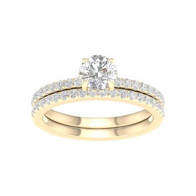 14K 1.50 CT Lab Grown Diamond Bridal Set