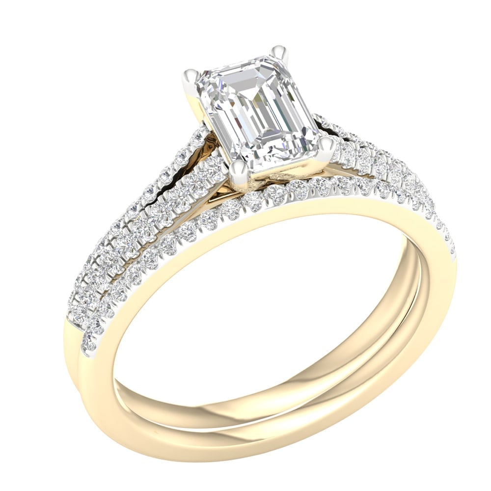 14K 2.40CT Lab Grown Bridal Set - Image 4
