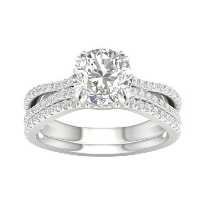 Certified Lab Grown 14K 2.50CT Diamond Bridal Set