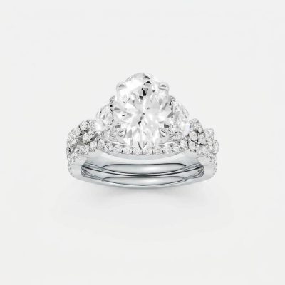 14K 3.00 CT Lab Grown Diamond Bridal Set