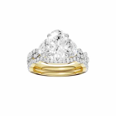 14K 3.00 CT Lab Grown Diamond Bridal Set