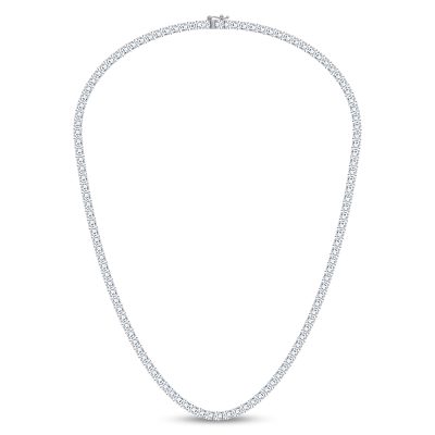 14K 15.00CT DIAMOND NECKLACE TENNIS 17 INCH