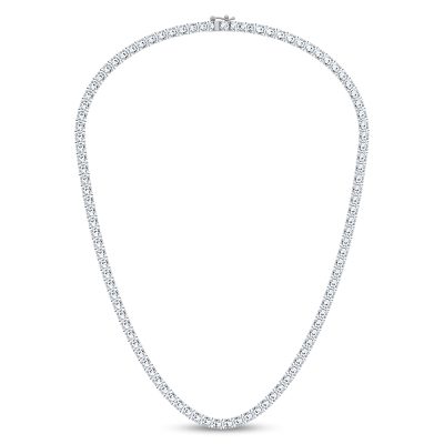14K 20.00CT DIAMOND NECKLACE TENNIS 17 INCH