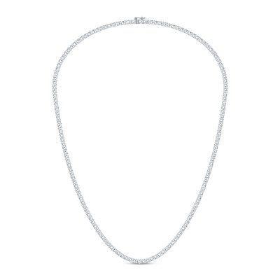 14K 10.00CT DIAMOND NECKLACE TENNIS 17 INCH