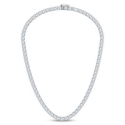14K 37.50CT Certified Lab Grown DIAMOND NECKLACE TENNIS 17 INCH