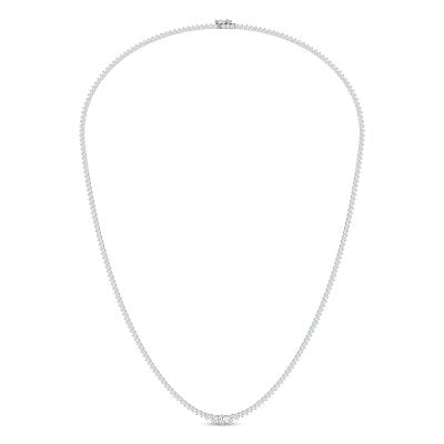 14K 3.00CT GRADUATED DIAMOND NECKLACE 17 INCH