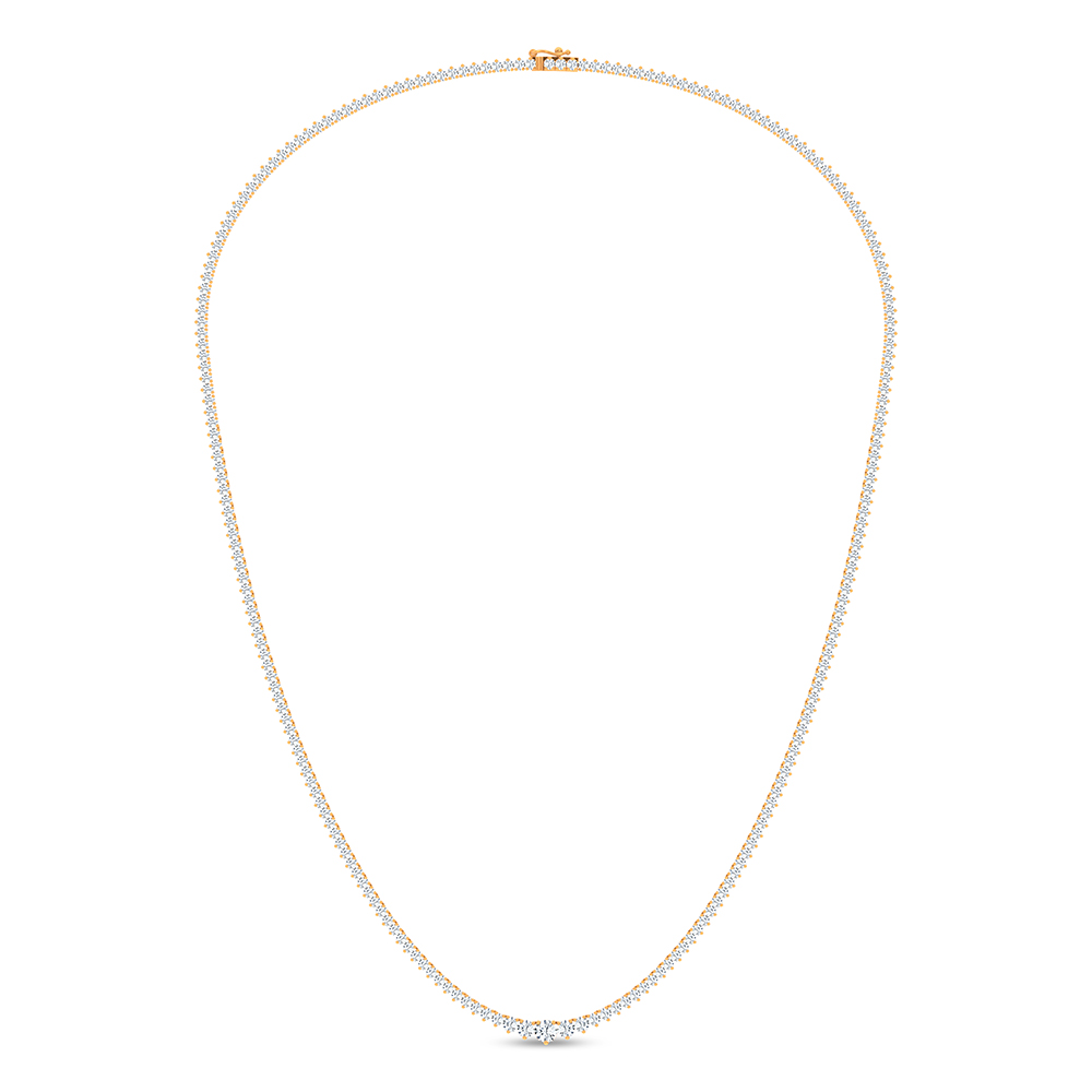 14K 3.00CT GRADUATED DIAMOND NECKLACE 17 INCH