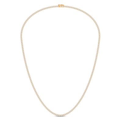 14K 5.00CT LAB DIAMOND NECKLACE TENNIS 17 INCH