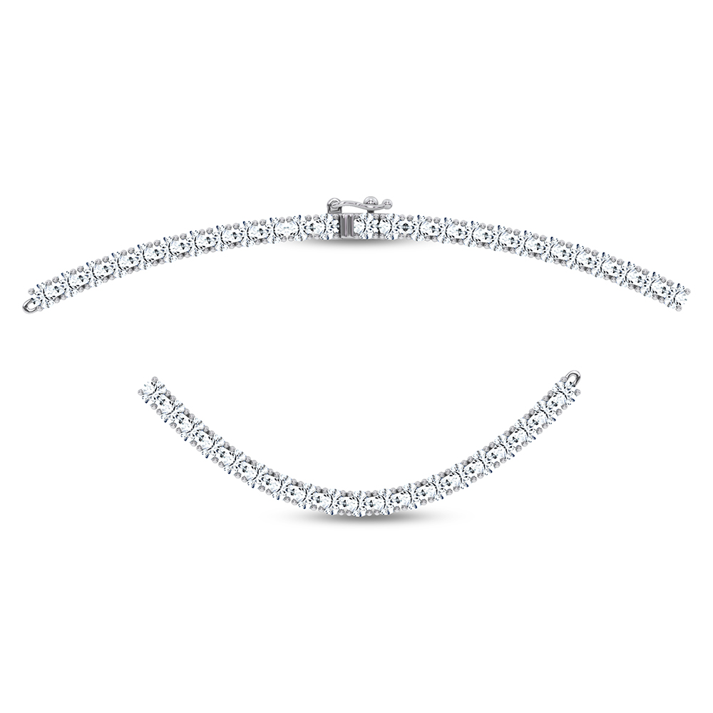 14K 7.00CT DIAMOND NECKLACE 17INCH - Image 2