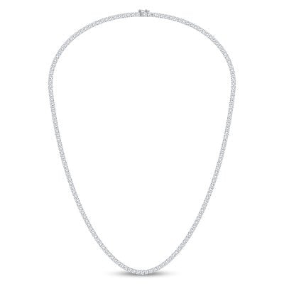14K 10.00CT DIAMOND NECKLACE 18INCH TENNIS