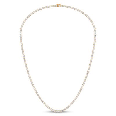 14K 10.00CT DIAMOND NECKLACE 18INCH TENNIS