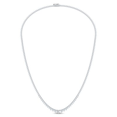 14K 7.00CT GRADUATED DIAMOND NECKLACE 17INCH