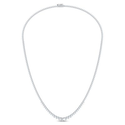 14K 7.00CT GRADUATED DIAMOND NECKLACE 17INCH