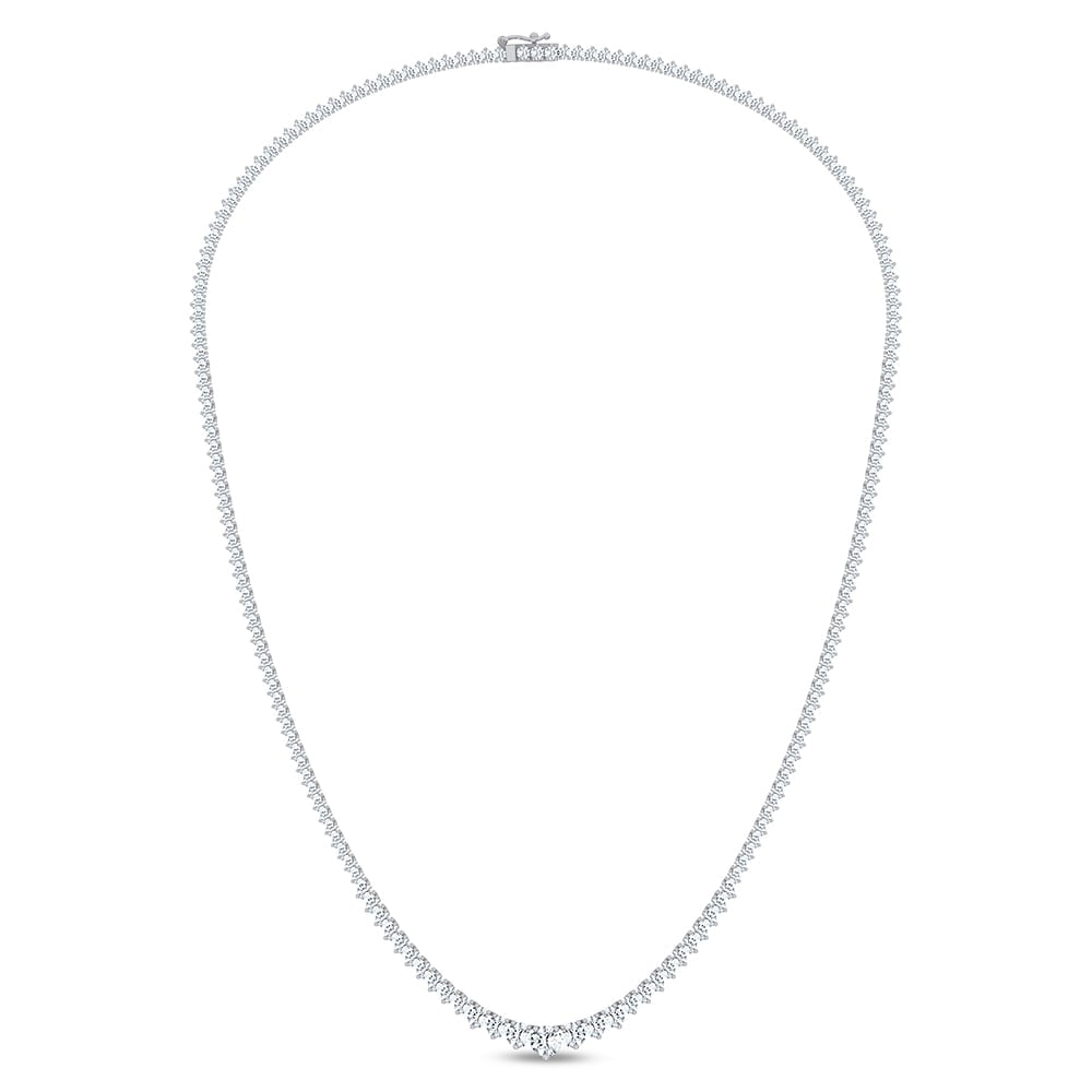 14K 7.00CT GRADUATED DIAMOND NECKLACE 17INCH