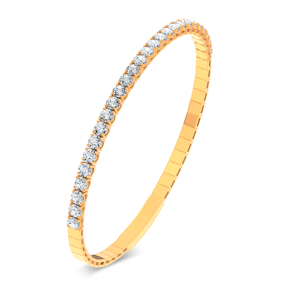 14K 3.00ct Lab Grown Diamond Bangle - Image 2