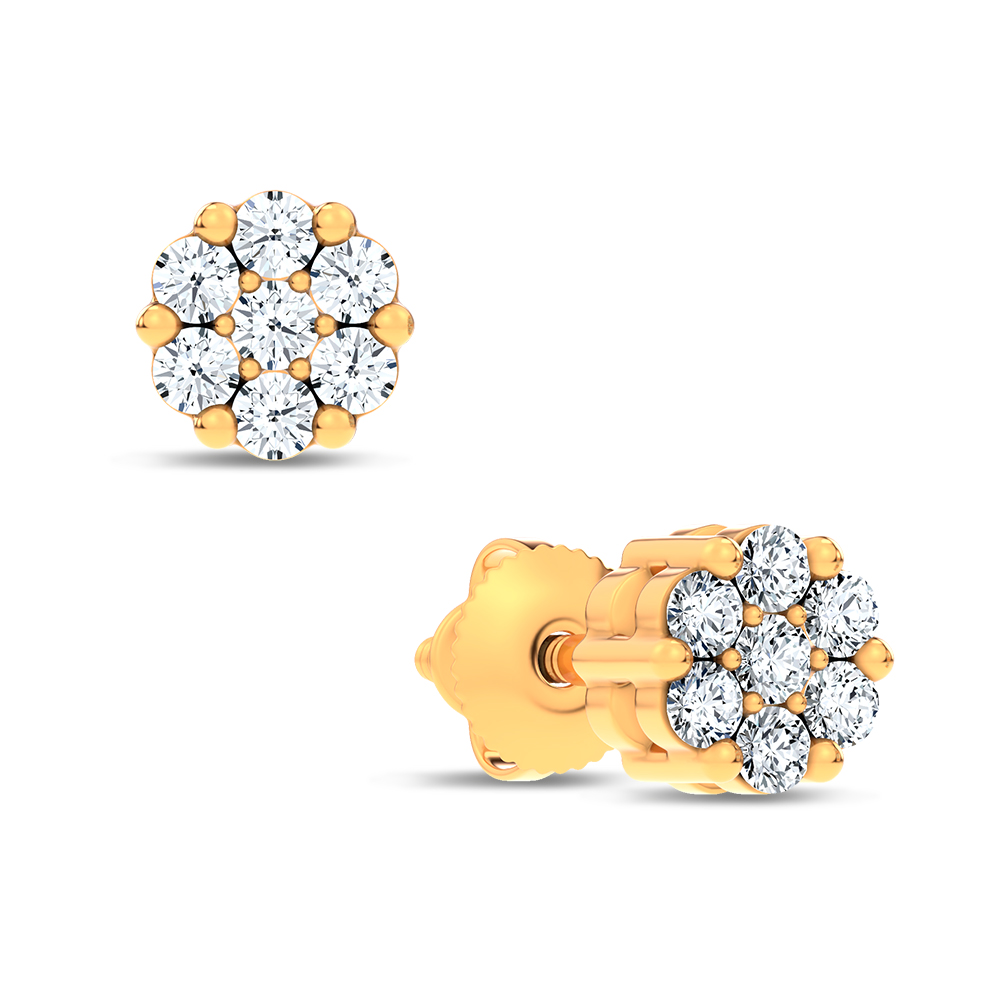 14K 0.25CT DIAMOND EARRING - Image 2